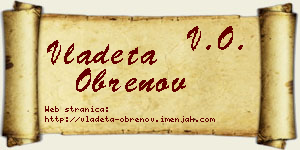 Vladeta Obrenov vizit kartica